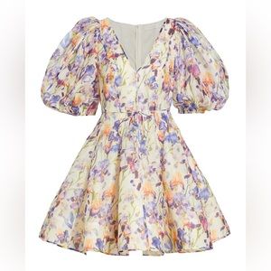 NWT Zimmermann Tama Floral Printed Mini Dress - Size OP AU